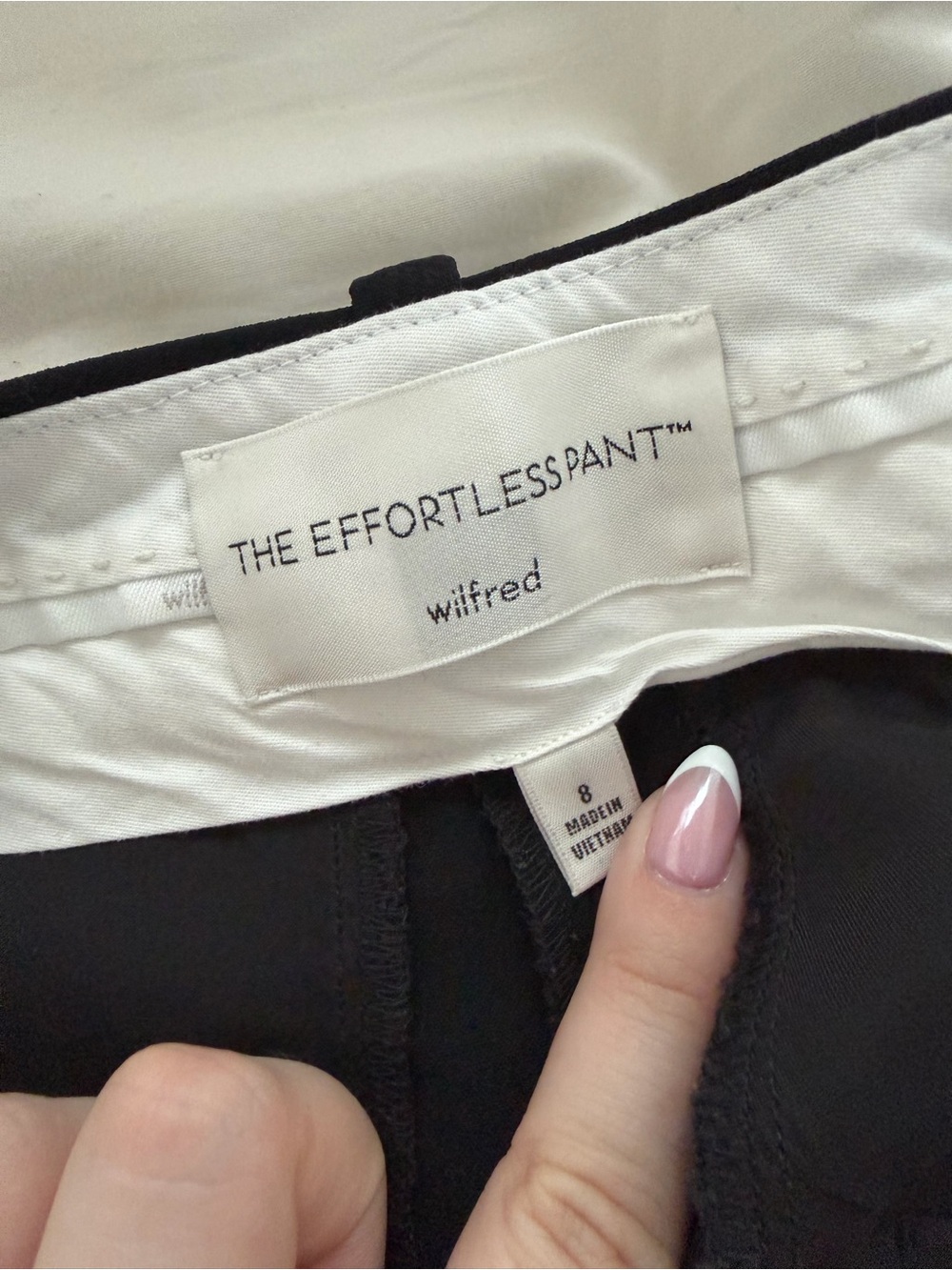 Aritzia Black Wide-Leg High-Rise Trousers - Picture 4 of 7